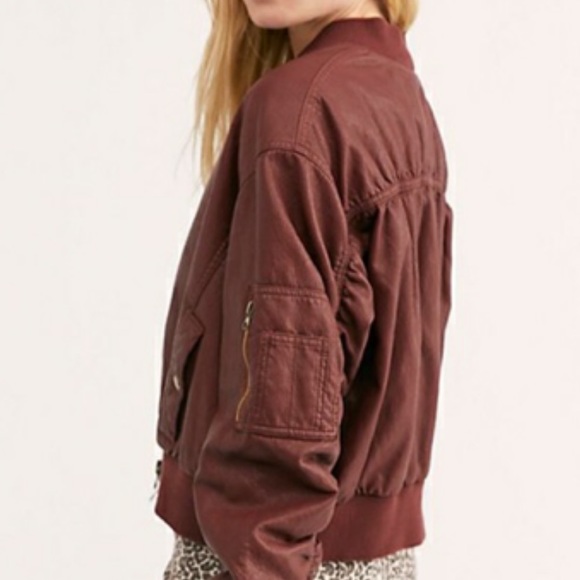 Free People Vegan Leather Bomber Jacket - Picture 4 of 4